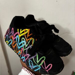 Skechers Kids Sneakers with Colorful Heart Design